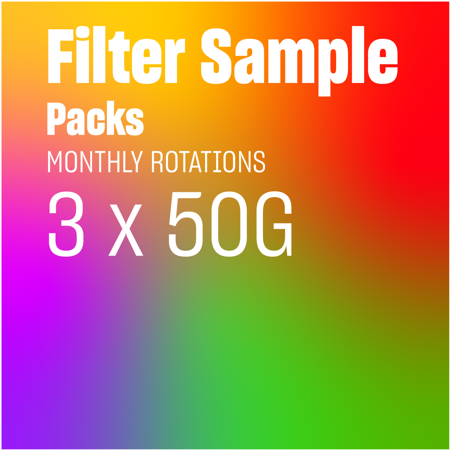 Filter Sample Packs (3x 50g Packs)
